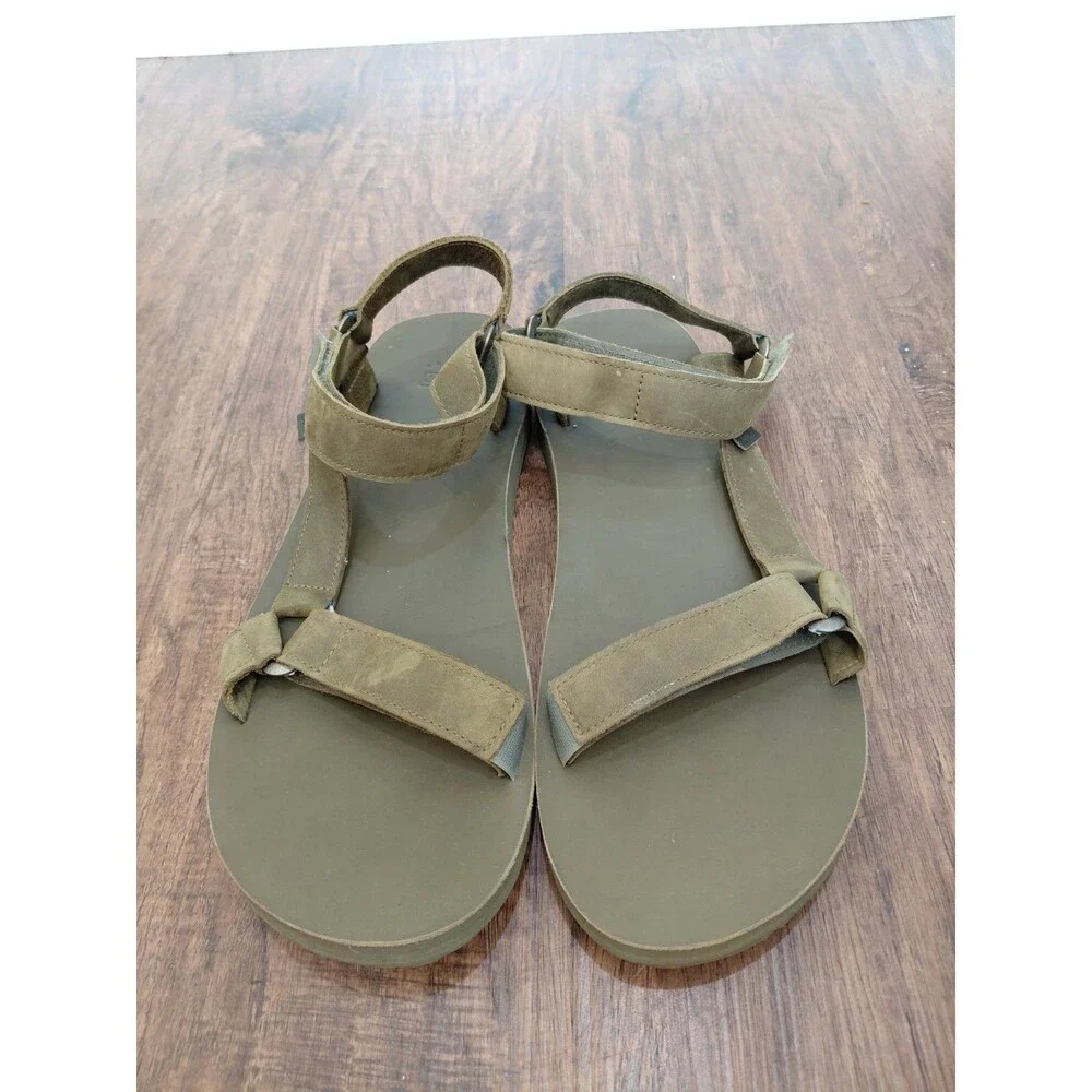 Teva Universal Full Grain Hiking Sandals Men's Olive Green Strap Outdoor 14